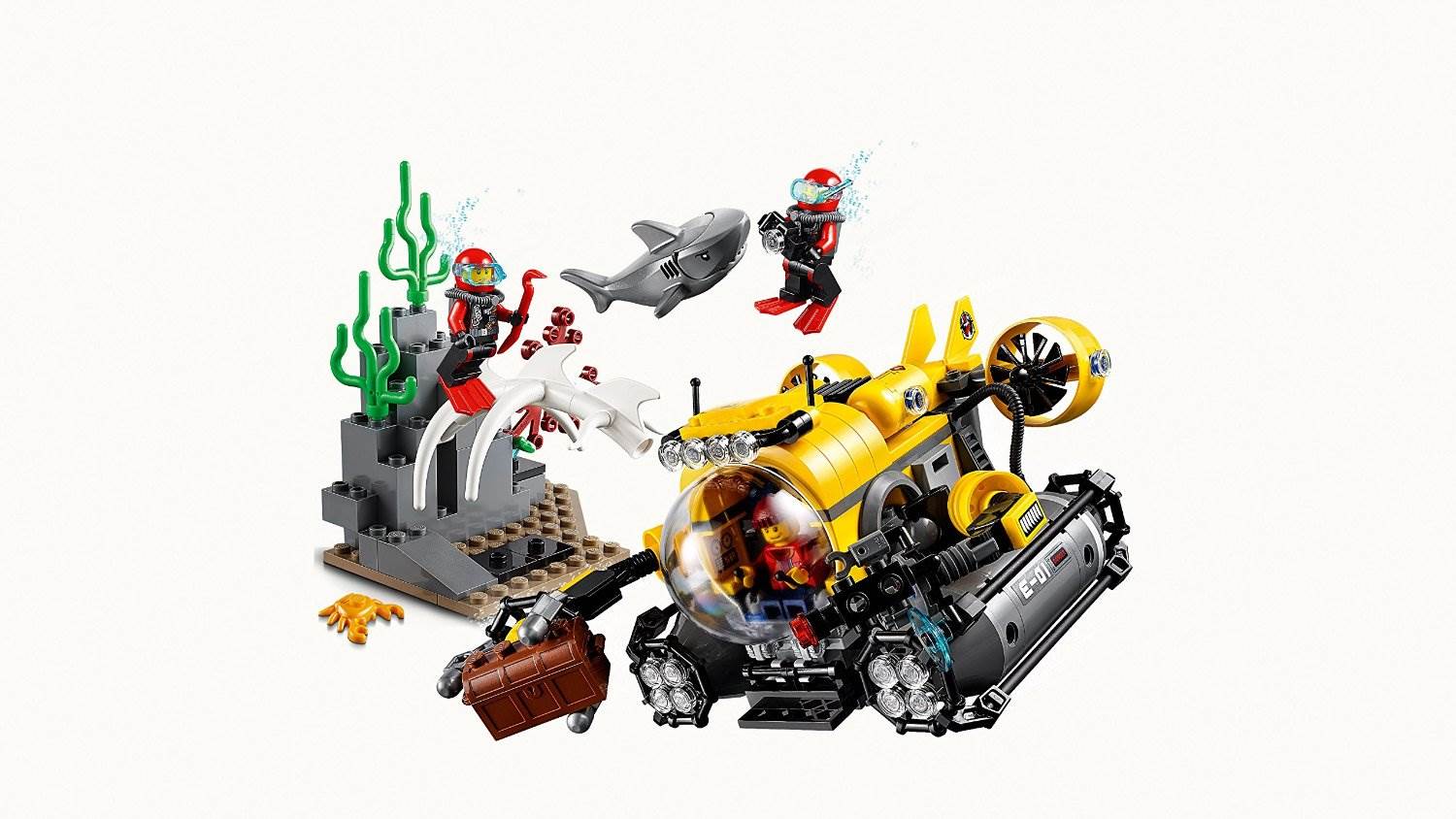 LEGO® CITY® Deep Sea Submarine 60092 Explorers 274 Pieces Kit (Open Box)