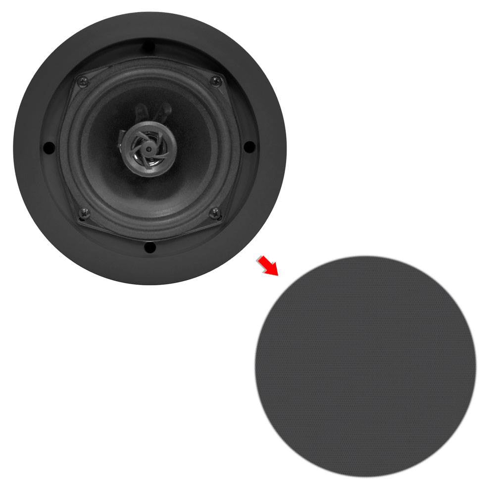 2) NEW Pyle 5.25 Inch 150 Watt Black In-Ceiling Flush Speakers Pair (Used)