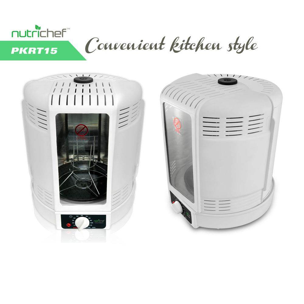 Nutrichef Countertop Electric Rotating Kitchen Grill Rotisserie Oven-Open Box