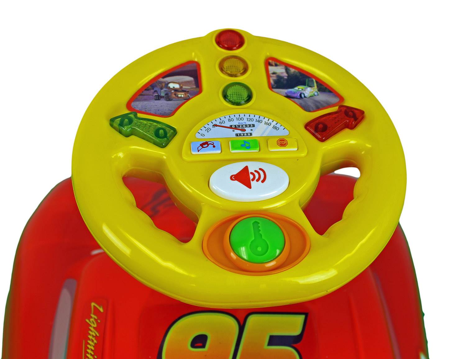 Kiddieland Disney Pixar Cars Lightning McQueen Activity Ride-On Push (Open Box)