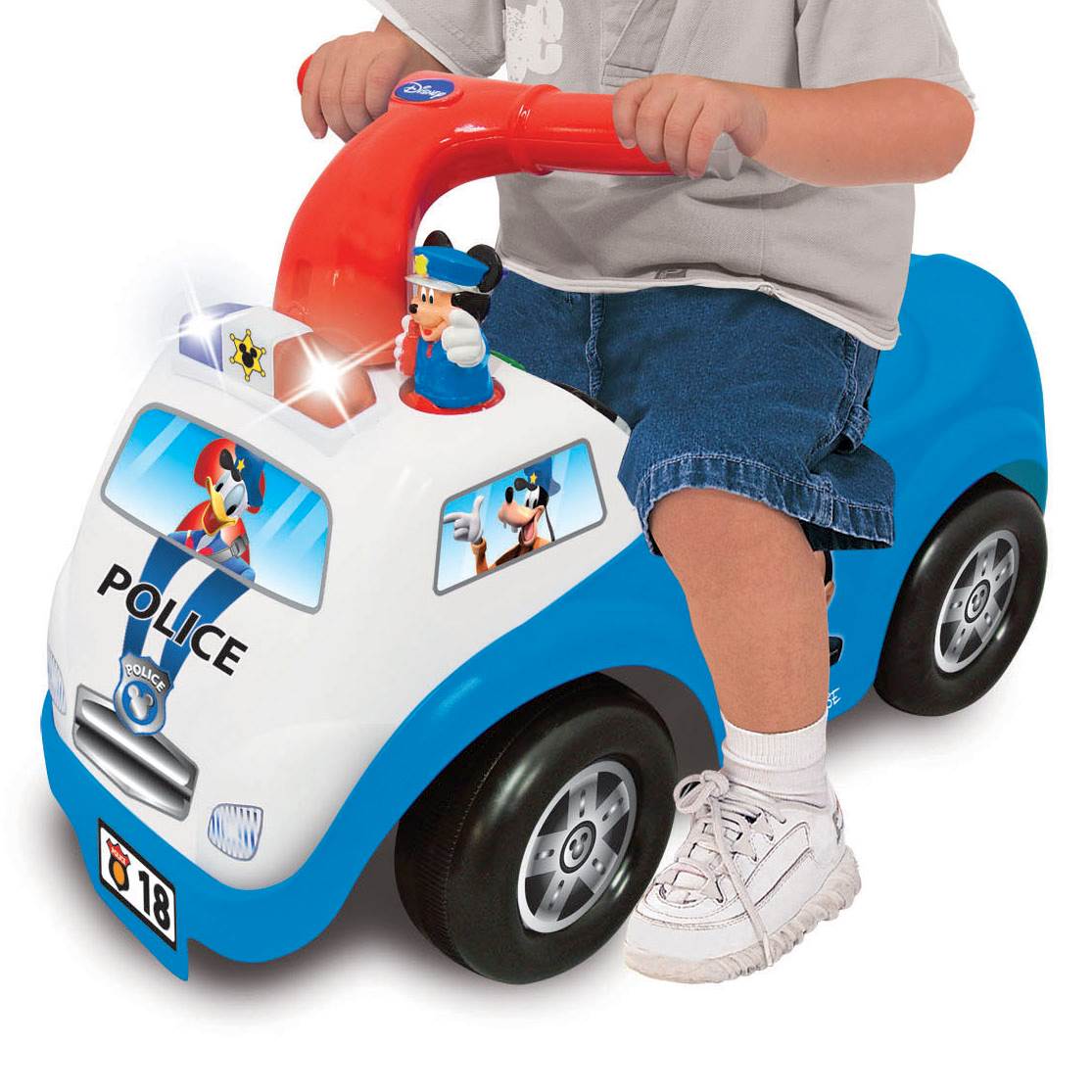 Kiddieland Disney Mickey Mouse Police Drive Along Ride-On Push Car (Open Box)