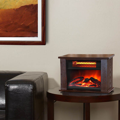 LifeSmart LifePro 500 SqFt Infrared Mini Wood Fireplace Heater (Open Box)