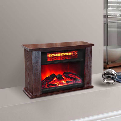 LifeSmart LifePro 500 SqFt Infrared Mini Wood Fireplace Heater (Open Box)