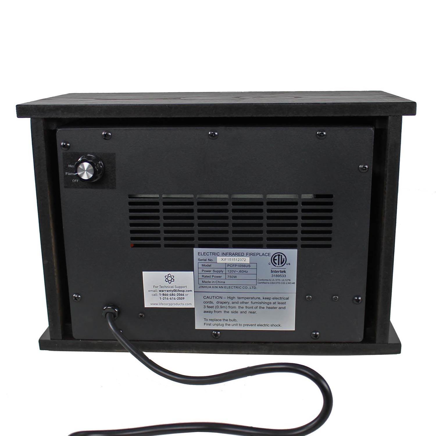 LifeSmart LifePro 500 SqFt Infrared Mini Wood Fireplace Heater (Open Box)
