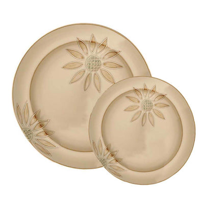 Cuisinart 5049029 16-piece Sunflower Round Stoneware Dinnerware Set - Open Box