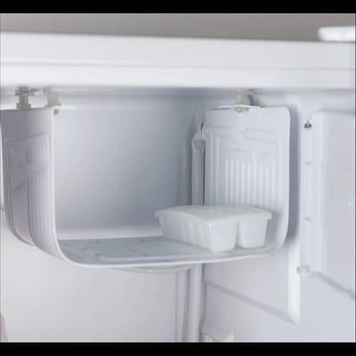 Haier 2.7-Cubic Foot Compact Fridge With Half-Width Freezer, White (Damaged)