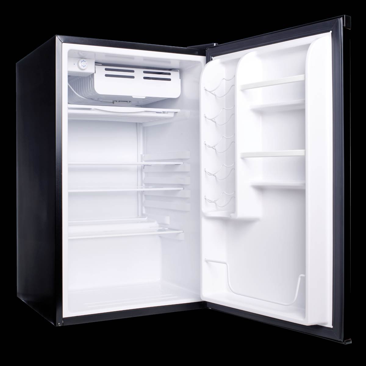 Haier 4.5-Cubic Foot Compact Fridge With Freezer, Black | HC45SG42SB (Open Box)