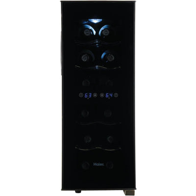 Haier HVTEC12DABS 12-Bottle Thermoelectric Dual Zone Countertop Wine Cellar
