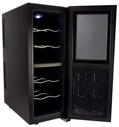 Haier HVTEC12DABS 12-Bottle Thermoelectric Dual Zone Countertop Wine Cellar