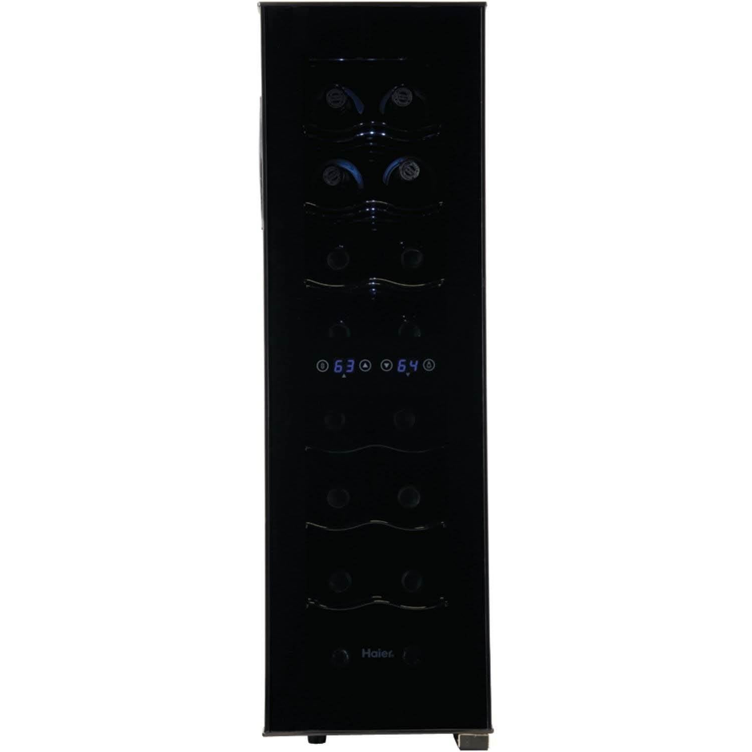 Haier Thermoelectric 16-Bottle Dual Zone Glass Door Wine Fridge (Open Box)
