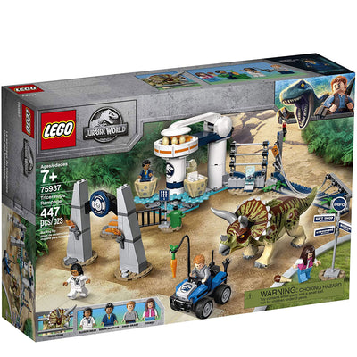 LEGO Jurassic World 75937 Triceratops Rampage Toy Building Kit (447 Pieces)