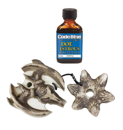Knight & Hale Da' Bonehead Deer Hunting Rattle Call + Code Blue Doe Estrous