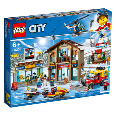 LEGO City 60203 Winter Ski Resort Building Kit 806 Pieces w/ 11 Minifigures