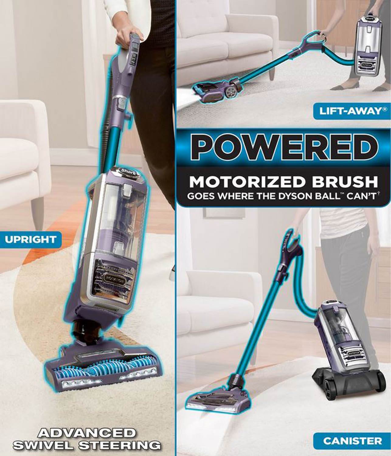 Shark Rotator Powered Lift-Away Upright Vacuum Cleaner+Steam Mop - Lightly USED