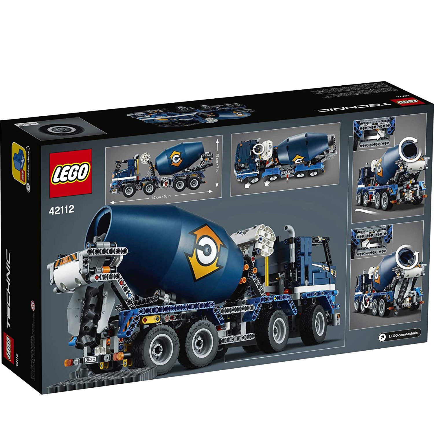 LEGO 6288784 Technic Concrete Mixer Model Truck Building Kit (1163 Pieces)