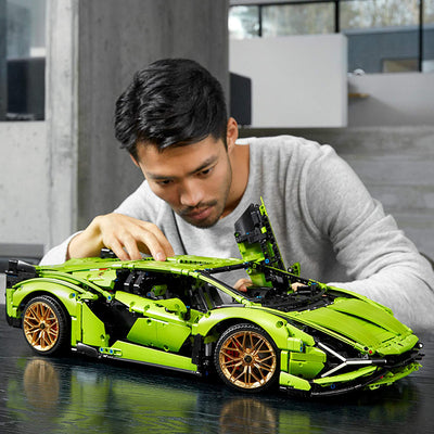 LEGO Lamborghini Sian FKP 37 Model 3696 Piece Building Set, 1:8 Scale(For Parts)