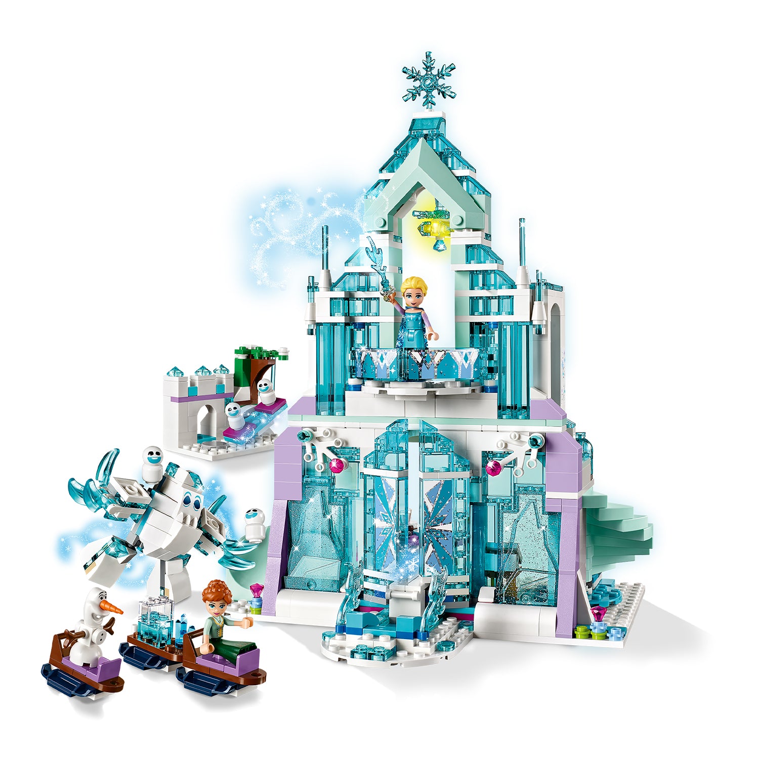 LEGO 43172 Disney Frozen Elsa’s Magical Ice Palace Building Kit w/ 4 Minifigures