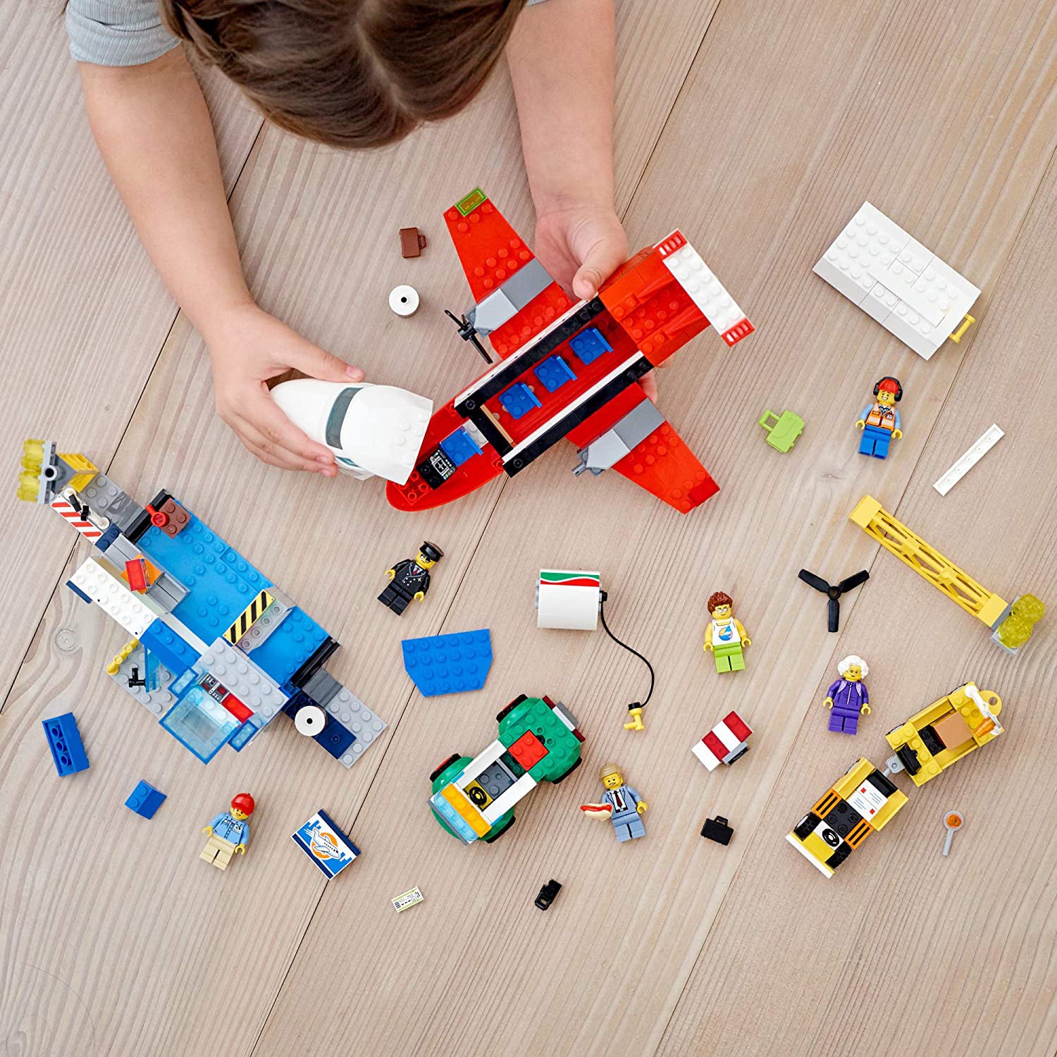 LEGO City Airplane 669 Piece Block Building Set Toy Kit for Kids (Open Box)