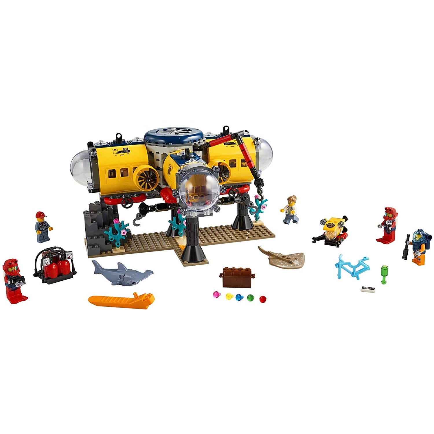 LEGO City 60265 Ocean Exploration Base 497 Piece Building Set with 5 Minifigures