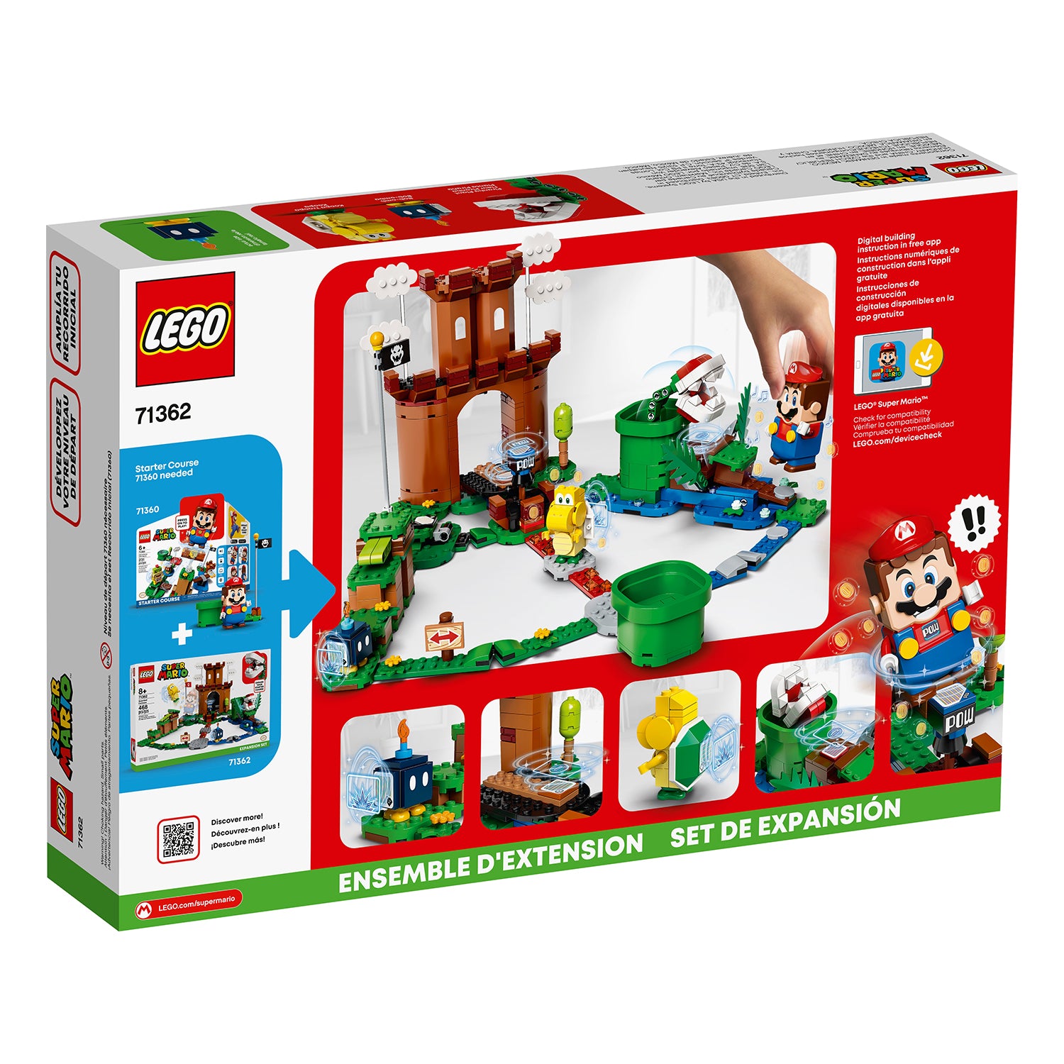 LEGO 71362 Super Mario Guarded Fortress Expansion Set Building Kit (468 Pieces)