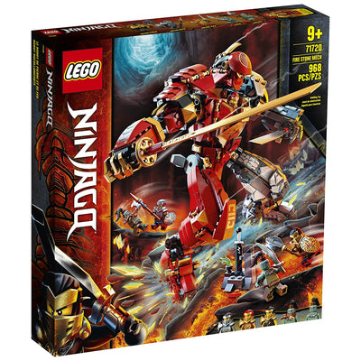 LEGO 71720 NINJAGO Fire Stone Mech Robot Kids Toy Building Kit w/ 5 Minifigures