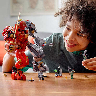 LEGO 71720 NINJAGO Fire Stone Mech Robot Kids Toy Building Kit w/ 5 Minifigures