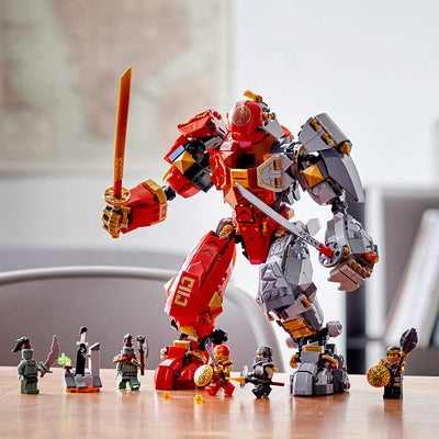LEGO 71720 NINJAGO Fire Stone Mech Robot Kids Toy Building Kit w/ 5 Minifigures