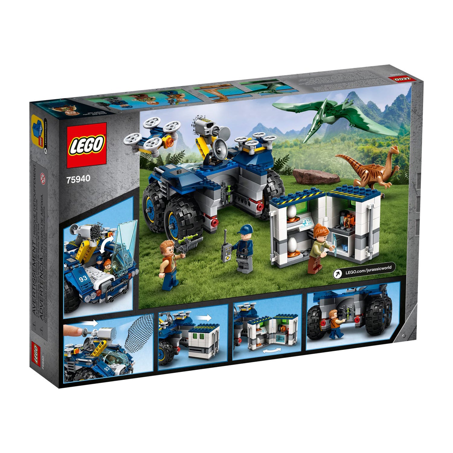 LEGO Jurassic World 75940 Gallimimus and Pteranodon Breakout Block Building Set