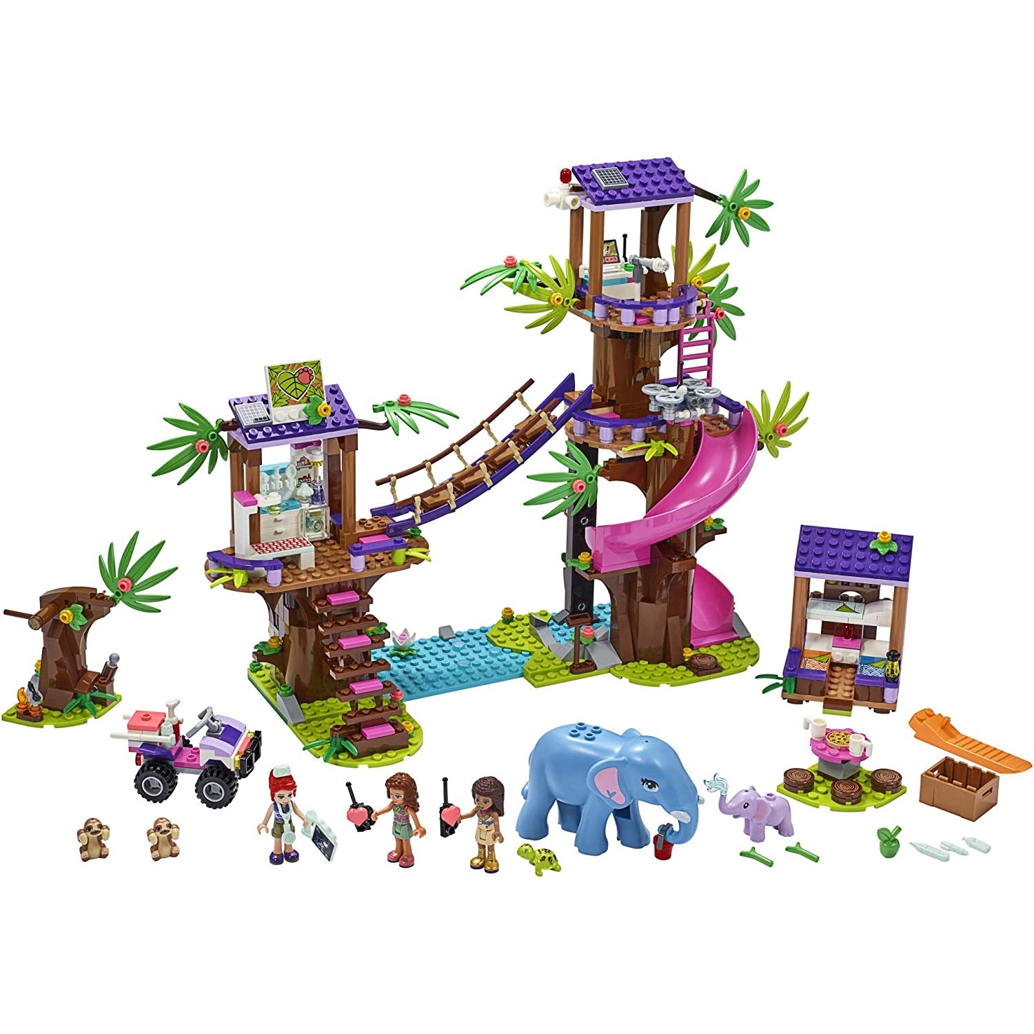 LEGO Friends 41424 Jungle Rescue Base Treehouse Set w/ Dolls & Animal Figures