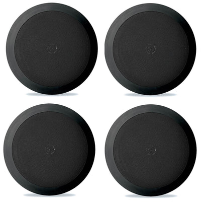 Pyle PDIC51RDBK 5.25 Inch 150 Watt Black In-Ceiling Flush Speakers Four pack - VMInnovations