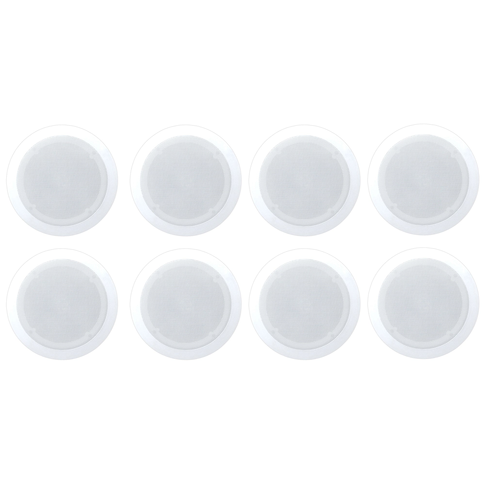Pyle Home PDIC PRO Max Series 6.5'' Round Flush Mount Ceiling Speakers, 8 Pack
