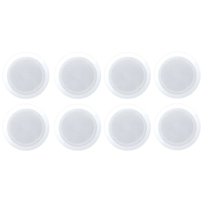 Pyle Home PDIC PRO Max Series 6.5'' Round Flush Mount Ceiling Speakers, 8 Pack
