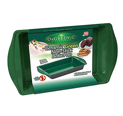 2) Telebrands Orgreenic 9x13 Ceramic NonStick Cookware Casserole Baking Pans