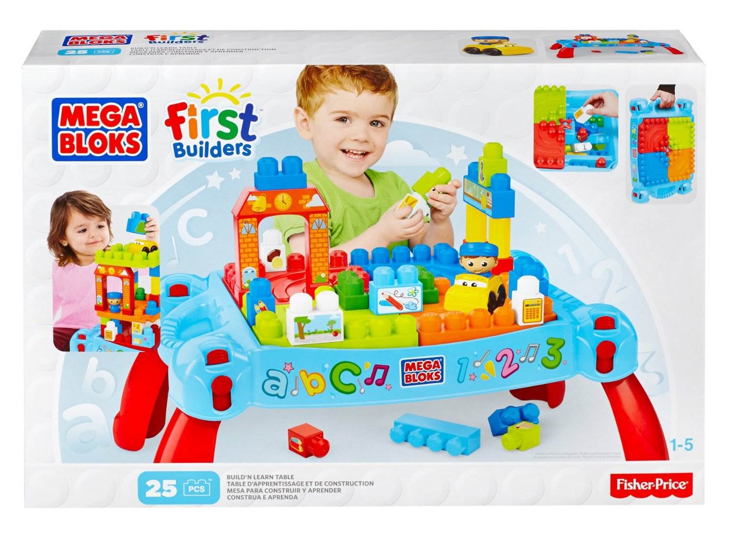 Mattel Mega Bloks First Builders Build 'n Learn Play Table (Open Box)