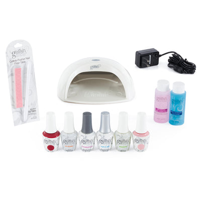 Gelish Pro Kit Gel LED Lamp Soak Off Nail Polish Set & Feel the Vibes Collection