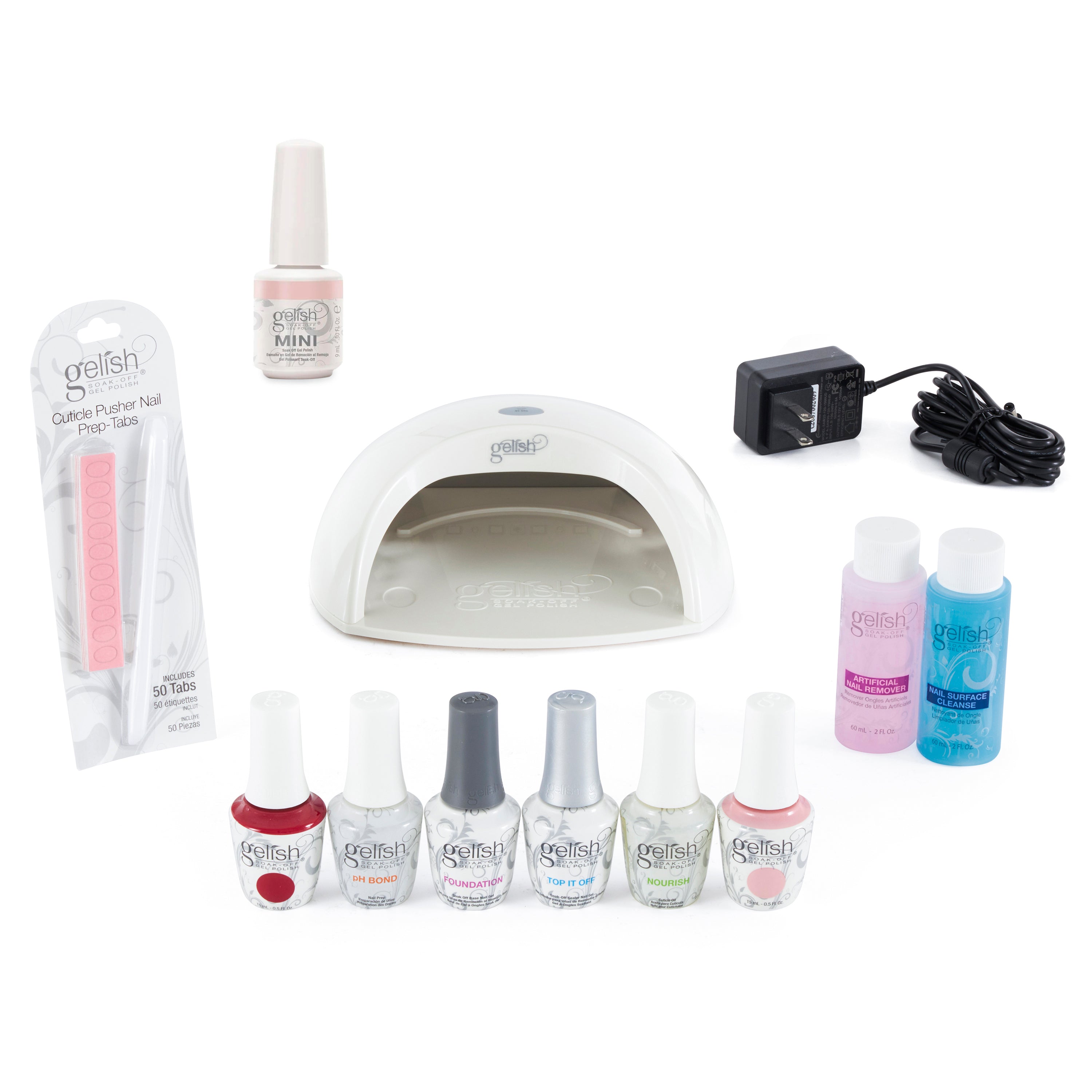 Gelish Salon ProKit LED Lamp Nail Polish Set w/ Free Mini Prim-rose and Proper