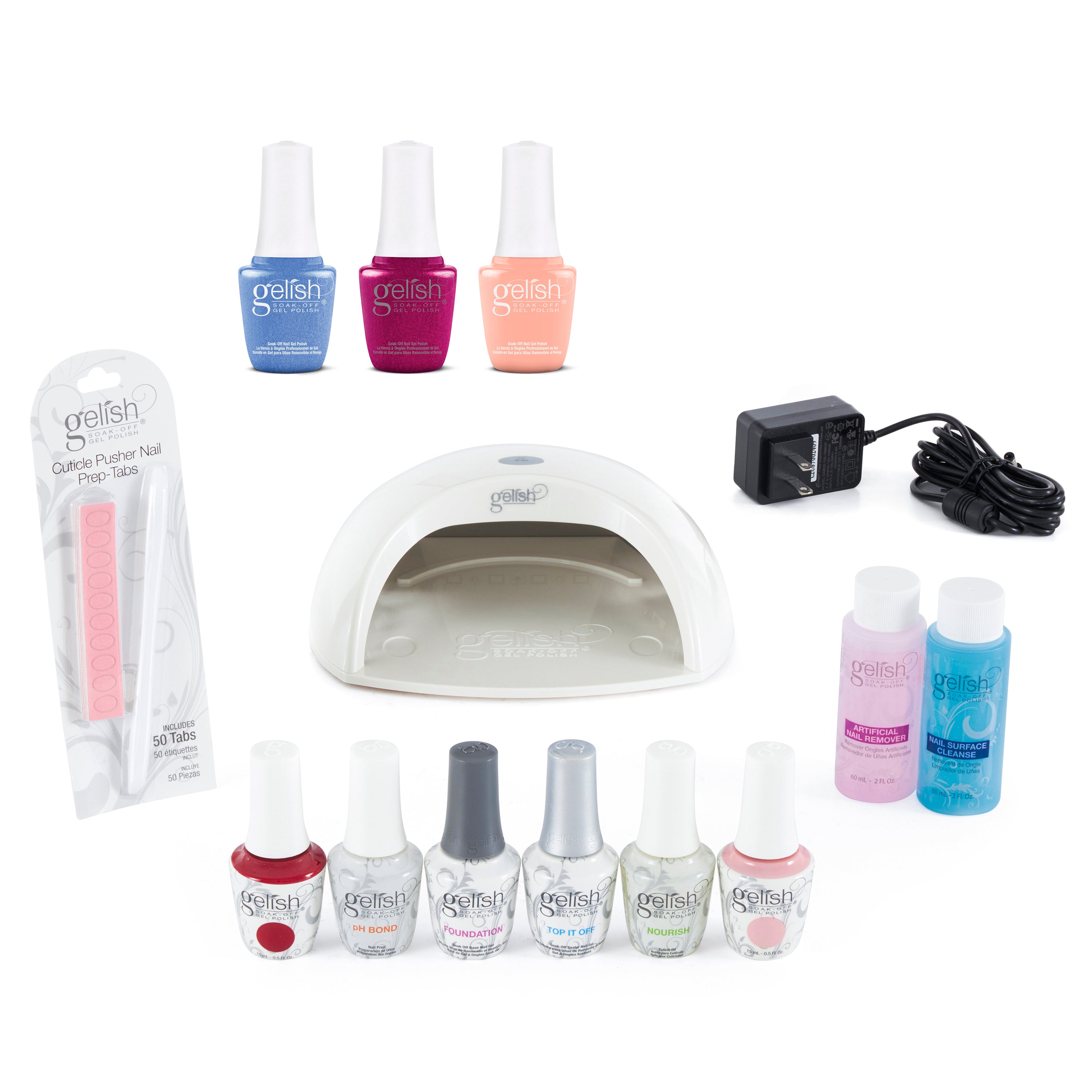 Gelish 2021 9mL Feel the Vibes Collection Gel Nail Polish & Complete Starter Kit