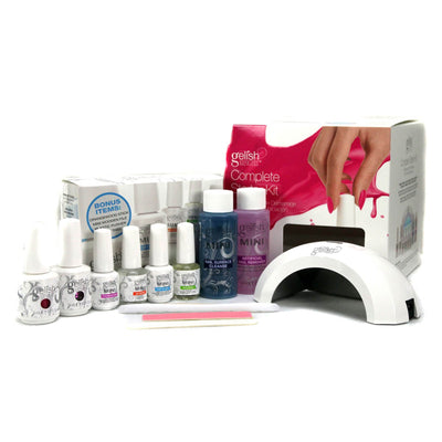 Gelish Harmony Complete Starter LED Gel Nail Soak Off Polish Kit Set (Open Box)