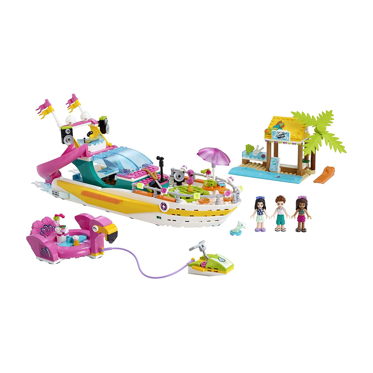 LEGO Friends 41433 Party Boat Beach Building Block Playset for Kids (640 Pieces)