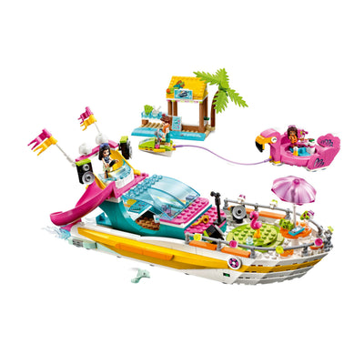 LEGO Friends 41433 Party Boat Beach Building Block set for Kids (640 Pcs) (Used)