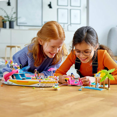 LEGO Friends 41433 Party Boat Beach Building Block Playset for Kids (640 Pieces)