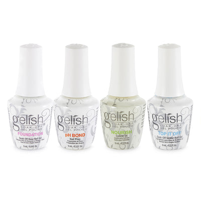 Gelish Mini Fantastic Four Essentials, Full Bloom Mani Set, and LED Light Lamp - VMInnovations