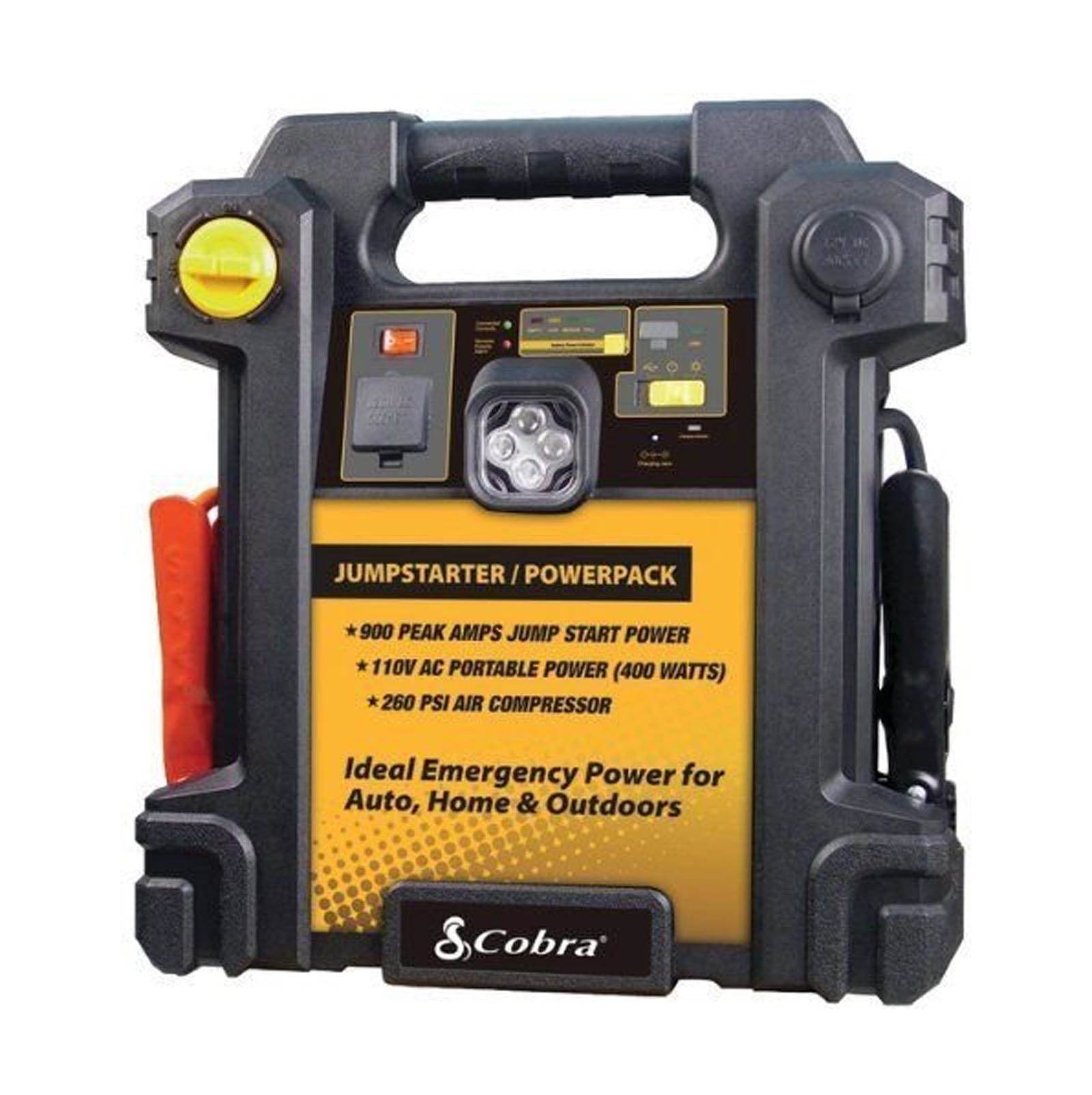 Cobra Portable 900 Amp Car Jump Starter PowerPack w/ Air Compressor (Open Box)