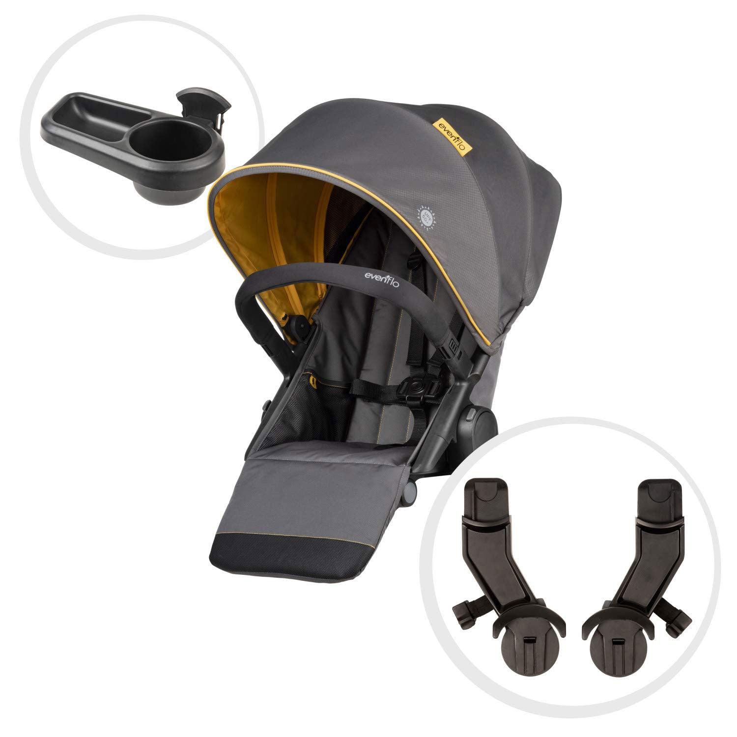 Evenflo Second Seat for Pivot Xplore Stroller or Travel System, Gray (Used) - VMInnovations