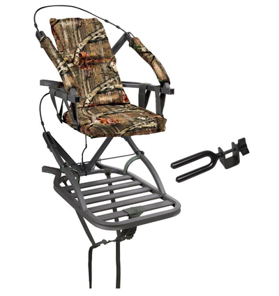 Summit Cobra SD Open Front Deer Hunting Self Climbing Treestand + Bow Holder