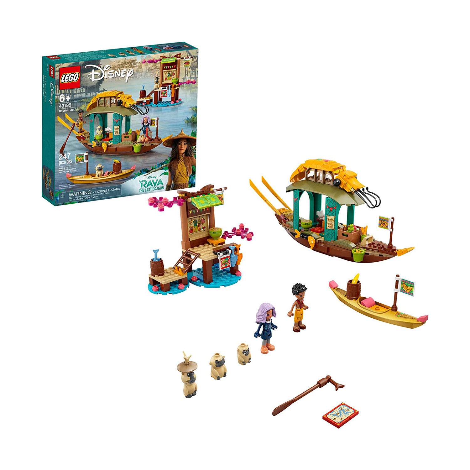 LEGO Disney's Raya Boun’s Boat Imaginative Toy Building Kit, for Ages 6 and Up - VMInnovations
