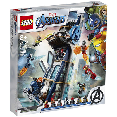 LEGO Marvel 76166 Avengers Tower Battle 5 Level Building Set with 7 Minifigures
