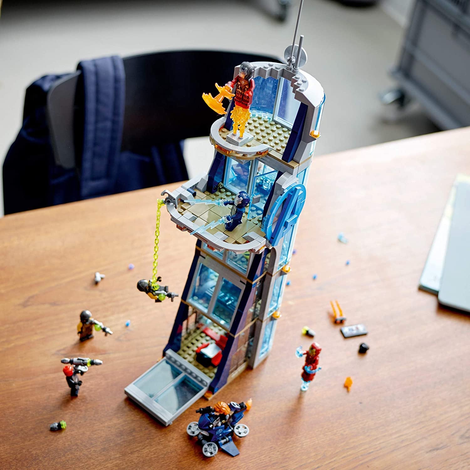 LEGO Marvel 76166 Avengers Tower Battle 5 Level Building Set with 7 Minifigures