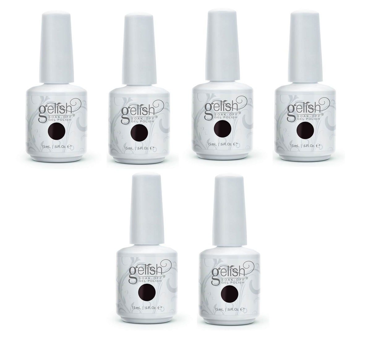 6) Gelish Harmony Pumps or Cowboy Boots 15mL .5oz Gel LED Nail Polish Bottles