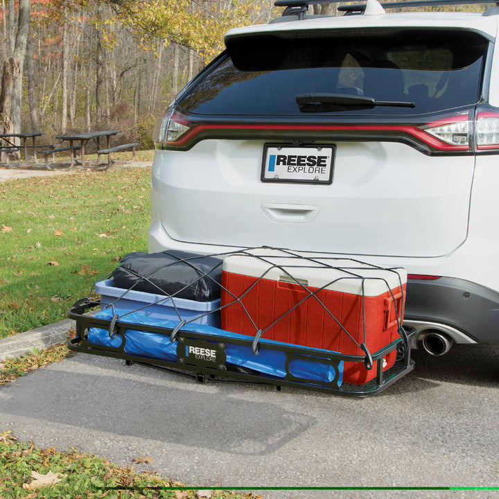 Pro Series 63155 300 lb Capacity Rambler Hitch Powder Coat Cargo Carrier, Black - VMInnovations